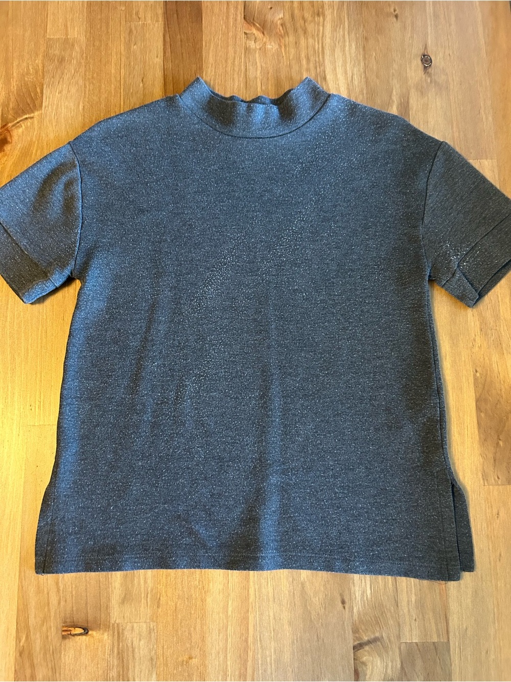 Grey Mock Neck Shirt